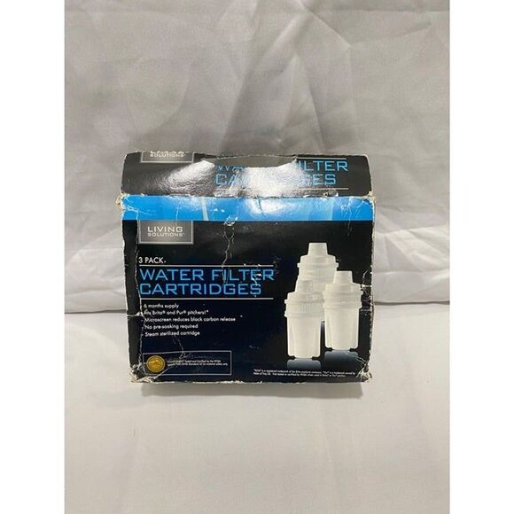 Living Solutions Replacement Water Filters Brita and Pur Pitchers Open 2 Pack - Picture 2 of 10